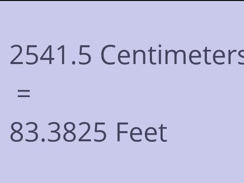 2541.5 CM TO FEET