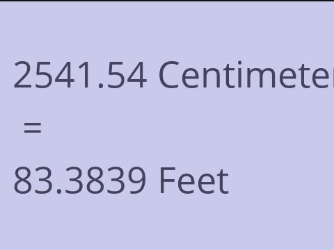 2541.54 CM TO FEET