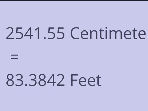 2541.55 CM TO FEET