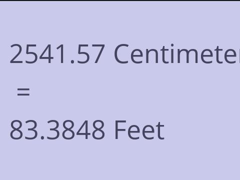 2541.57 CM TO FEET