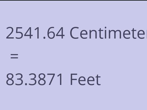 2541.64 CM TO FEET