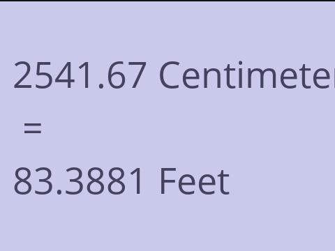 2541.67 CM TO FEET