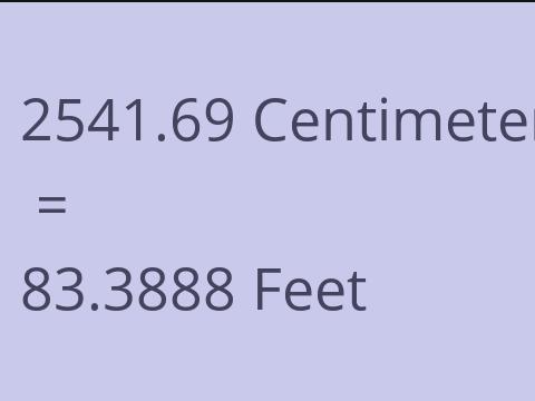 2541.69 CM TO FEET