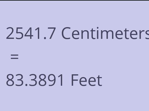 2541.7 CM TO FEET