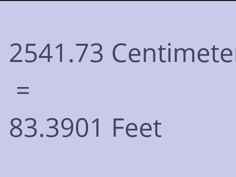 2541.73 CM TO FEET