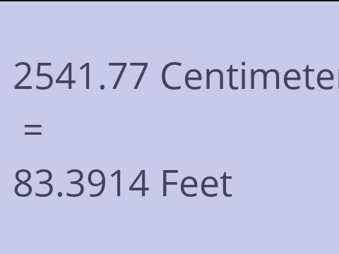 2541.77 CM TO FEET