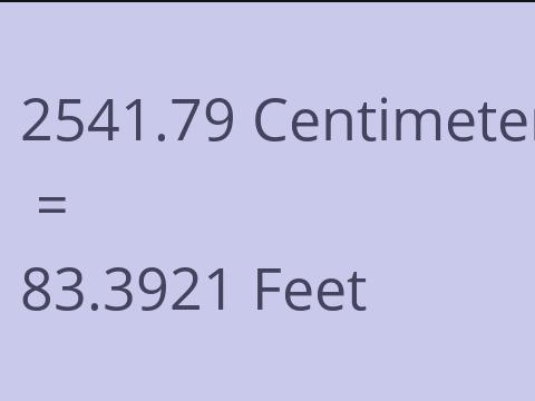 2541.79 CM TO FEET