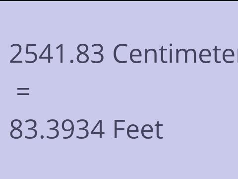 2541.83 CM TO FEET