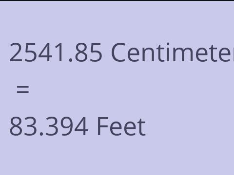 2541.85 CM TO FEET