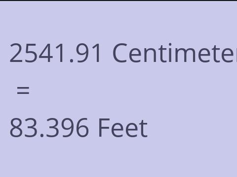 2541.91 CM TO FEET