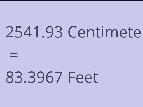 2541.93 CM TO FEET