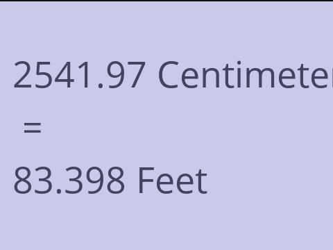 2541.97 CM TO FEET