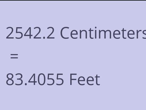2542.2 CM TO FEET