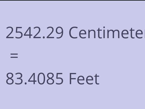 2542.29 CM TO FEET