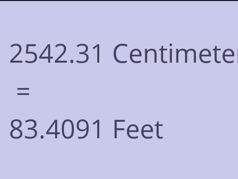 2542.31 CM TO FEET