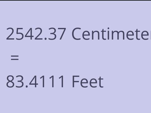 2542.37 CM TO FEET