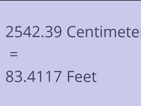 2542.39 CM TO FEET