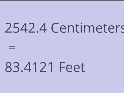 2542.4 CM TO FEET