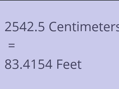 2542.5 CM TO FEET