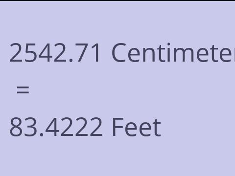 2542.71 CM TO FEET