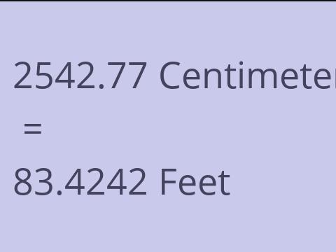 2542.77 CM TO FEET