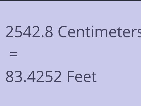 2542.8 CM TO FEET