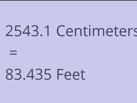 2543.1 CM TO FEET