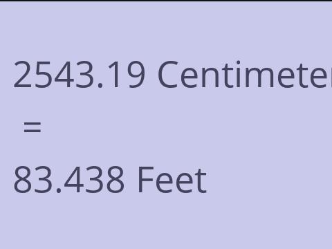 2543.19 CM TO FEET