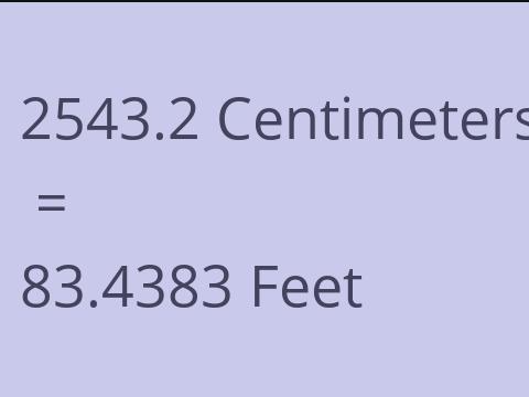 2543.2 CM TO FEET