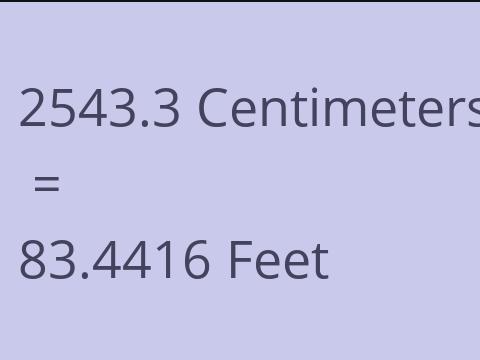 2543.3 CM TO FEET