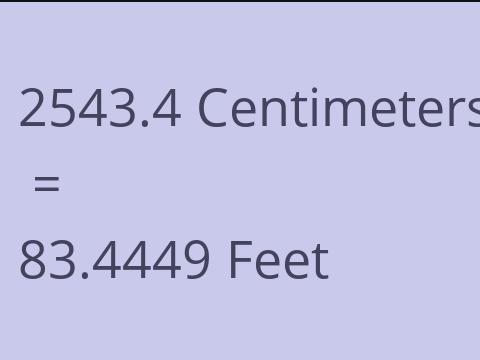 2543.4 CM TO FEET