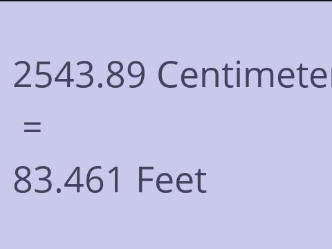 2543.89 CM TO FEET