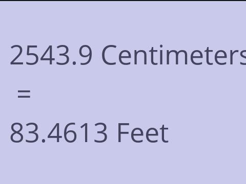 2543.9 CM TO FEET