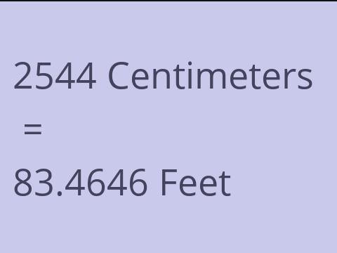 2544 CM TO FEET