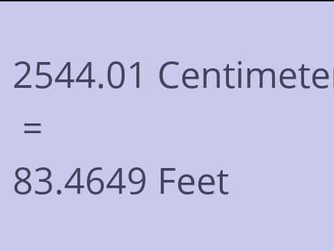 2544.01 CM TO FEET