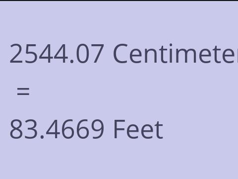 2544.07 CM TO FEET