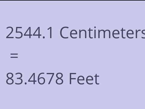 2544.1 CM TO FEET