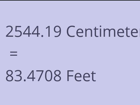 2544.19 CM TO FEET