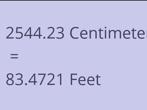 2544.23 CM TO FEET