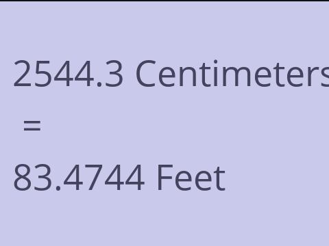 2544.3 CM TO FEET