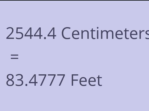 2544.4 CM TO FEET