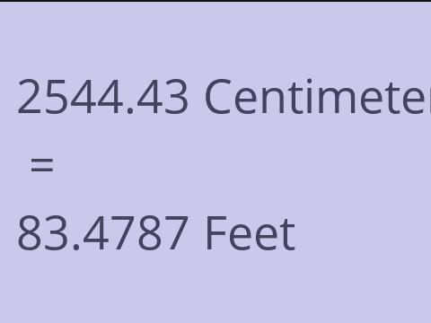 2544.43 CM TO FEET