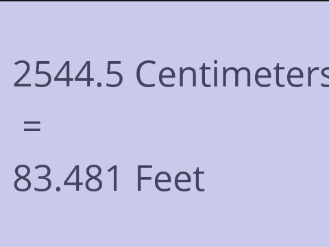 2544.5 CM TO FEET