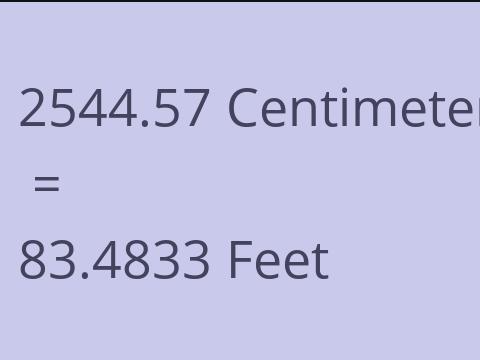 2544.57 CM TO FEET