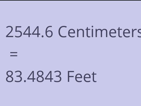 2544.6 CM TO FEET