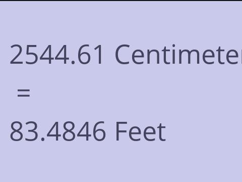 2544.61 CM TO FEET