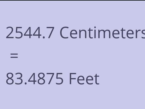 2544.7 CM TO FEET