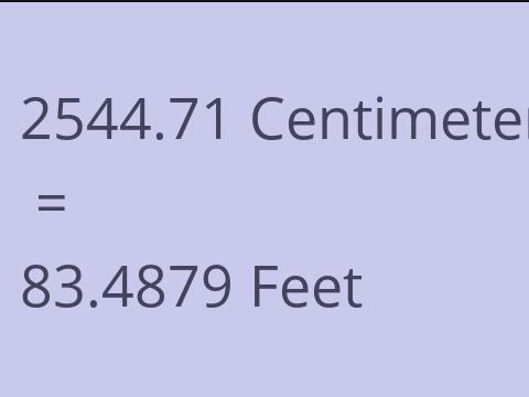 2544.71 CM TO FEET