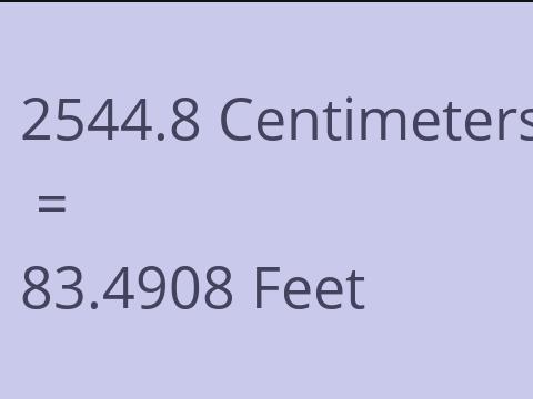 2544.8 CM TO FEET