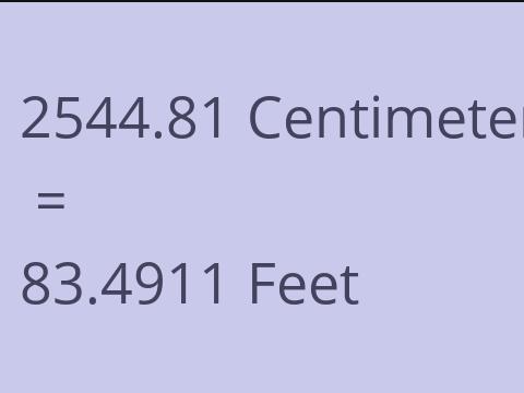 2544.81 CM TO FEET